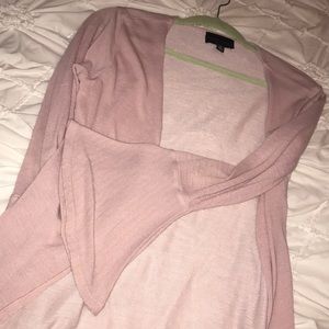 Belle sleeve long cardigan pink